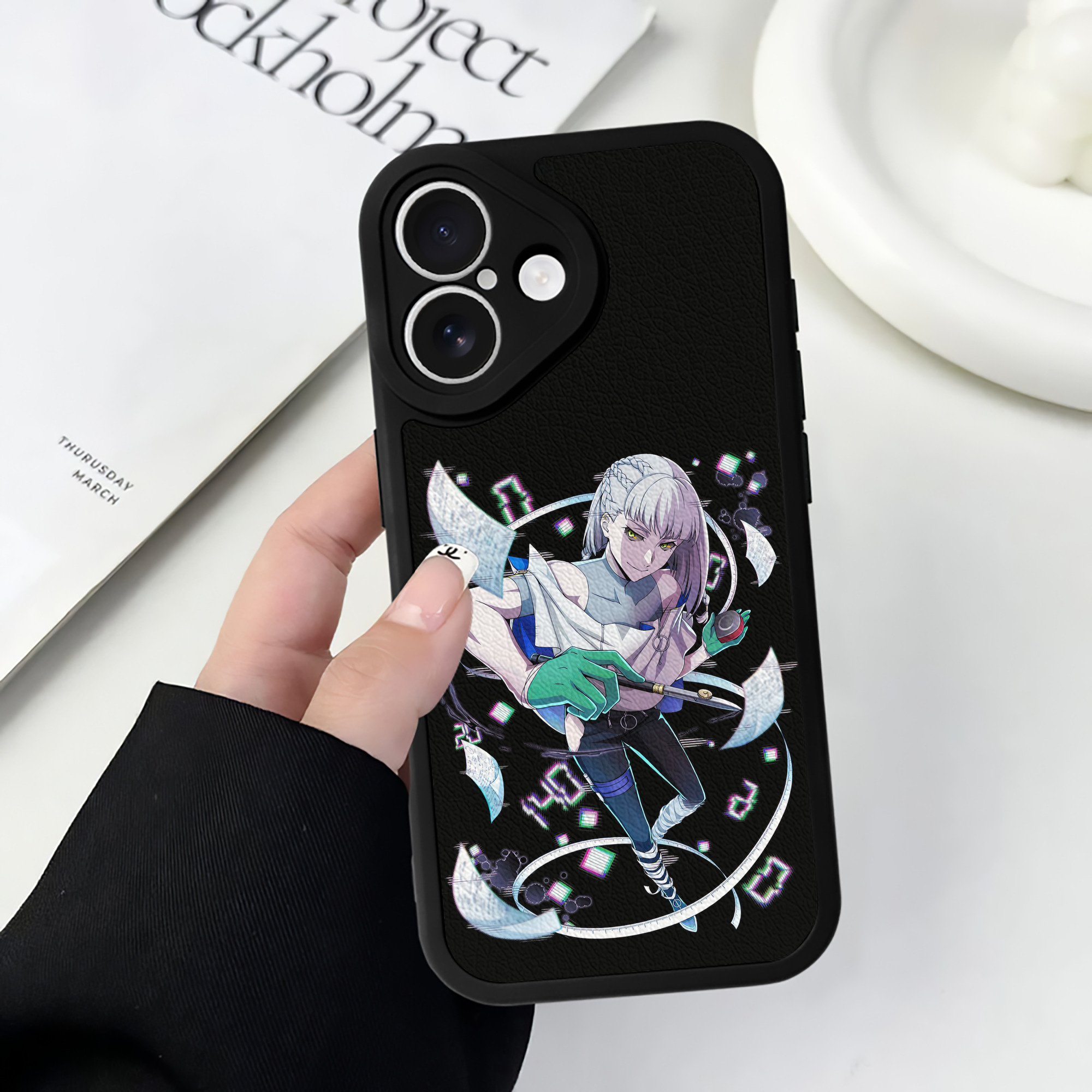 （画像用） 文豪ストレイドッグス Bungo Stray Dogs 【iPhone 16シリーズ対応】シリコンスマホケース（レザー調） 材質：シリコン